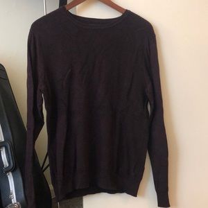 Maroon and black luxury blend slim fit sweater